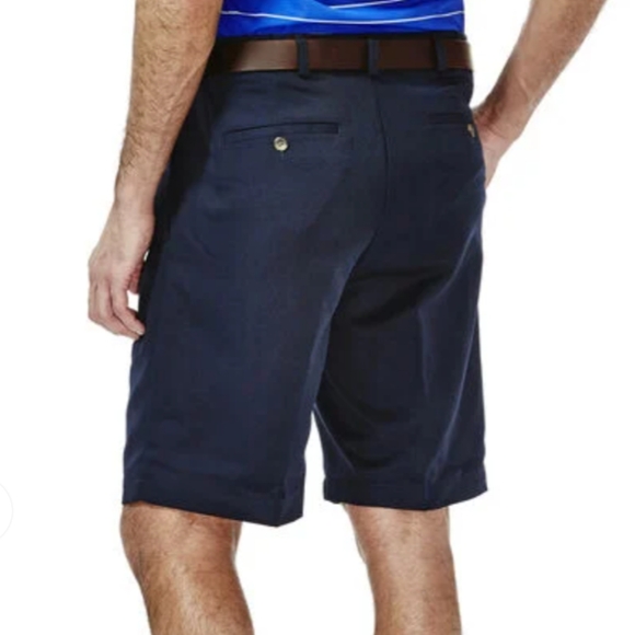 Men's Haggar Cool 18 Navy Shorts - Picture 2 of 6